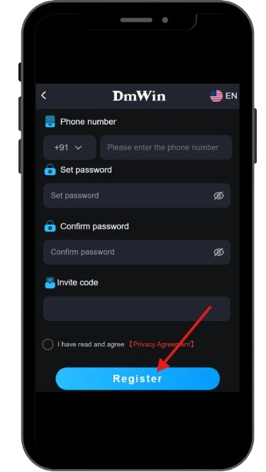 Click register button